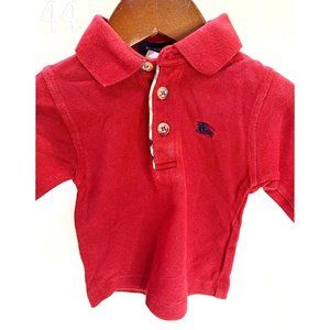 Red Burberry polo-style Shirt - Size 6M